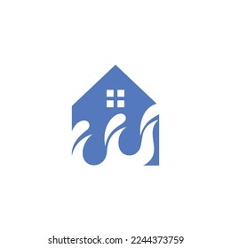 House design with letter W vector icon