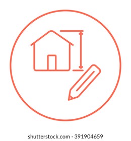 House design line icon.