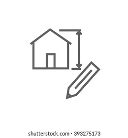 House design line icon.