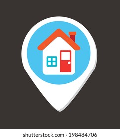 House design over gray background, vector illustration
