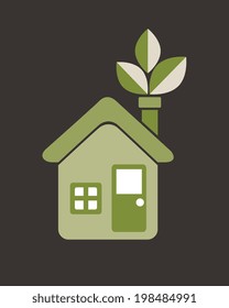 House design over gray background, vector illustration