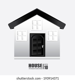 House design over white background, vector illustration
