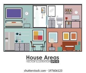 House design over white background, vector illustration