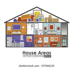 House design over white background, vector illustration