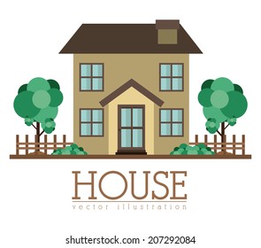 House design over white background, vector illustration
