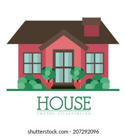 House design over white background, vector illustration