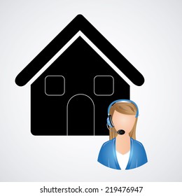 House design over white background, vector illustration