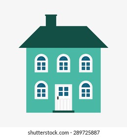House design over white background, vector illustration.