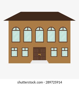 House design over white background, vector illustration.