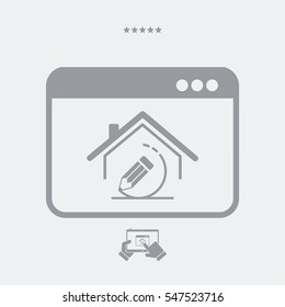 House design project - Vector icon of computer application