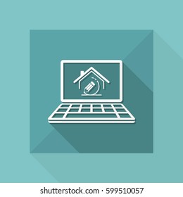 House design project - Vector icon of computer application