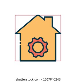 house design, Smart home technology system innovation security monitoring and automation theme Vector illustration