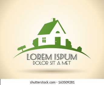 House design template realty theme icon building , Vector eps 10