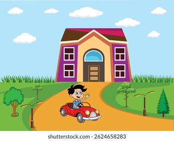 House design vector art scenery