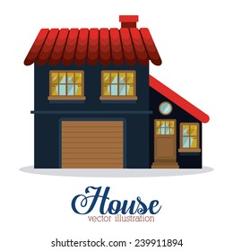 House design, vector illustration.
