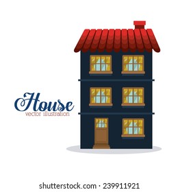 House design, vector illustration.