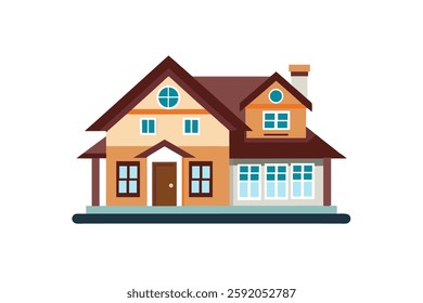 A house design vector on white background