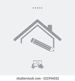 House design - Vector web icon