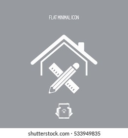 House design - Vector web icon