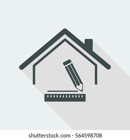 House design - Vector web icon
