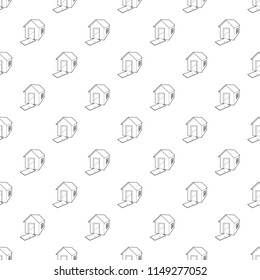 House destroyed icon in outline style on a white background