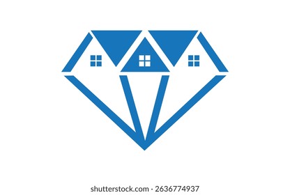 House and diamond logo for real estate