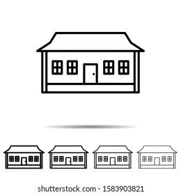 House different shapes icon. Simple thin line, outline vector of Building icons for UI and UX, website or mobile application