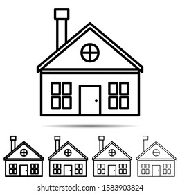 House different shapes icon. Simple thin line, outline vector of Building icons for UI and UX, website or mobile application