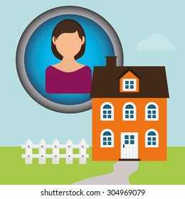 House digital design, vector illustration 10 eps graphic