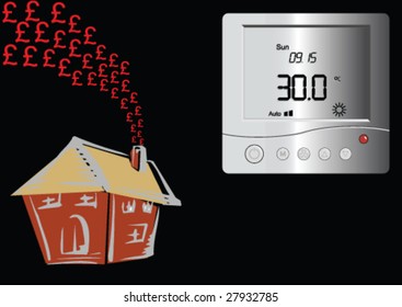 House Digital Thermostat Pound