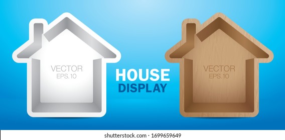 House display box 3d illustration vector.