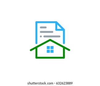 House Docs Paper Icon Logo Design Element