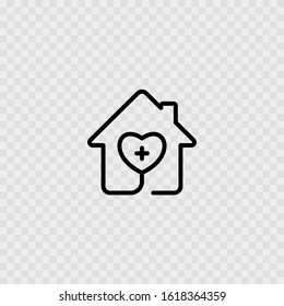House doctor logo. Medical care emblem. Vector