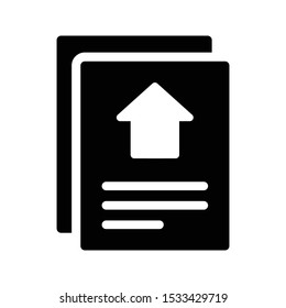 house document glyph flat vector icon