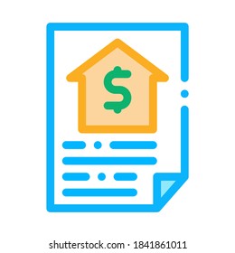 House Document Icon Vector. Outline House Document Sign. Isolated Contour Symbol Illustration
