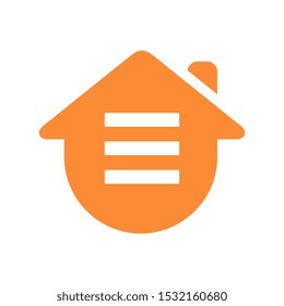 House document logo template, home list icon design, home task symbol - Vector