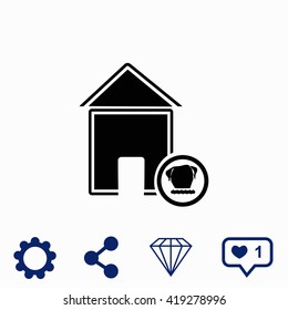 House with a dog icon.