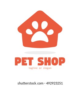 HOUSE DOG PET SHOP SIMPLE LOGO ICON SYMBOL TEMPLATE