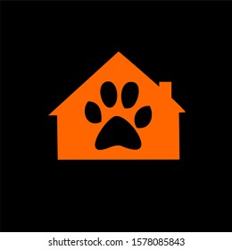 house dog simple logo template