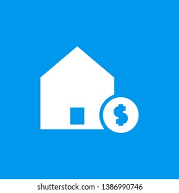 house with dollar sign icon - vector