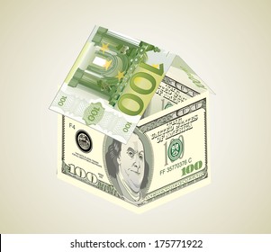 House of dollars and euro.