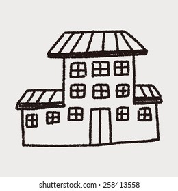house doodle drawing