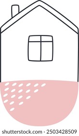 House Doodle Logo Vector Illustration