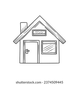  ilustración vectorial de doodle casero aislada en fondo blanco