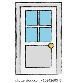house door isolated icon