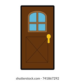house door isolated icon