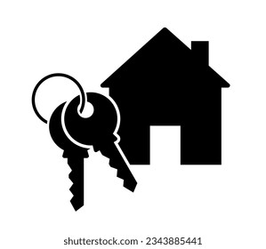 Icono de vector de la llave de la puerta de la casa