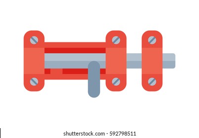 House Door Lock Access Equipment Icon Vector Safety Password Privacy Element With Key And Padlock Protection Security Keyhole Vector Illustration.