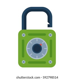 House door lock access equipment icon vector safety password privacy element with key and padlock protection security keyhole vector illustration.