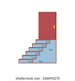 house door with stairs
